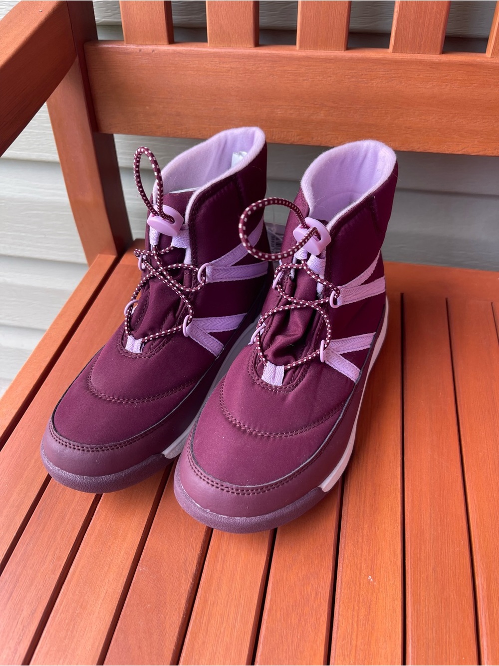 The Children's Place Plum and Light Pink Winter Boots
